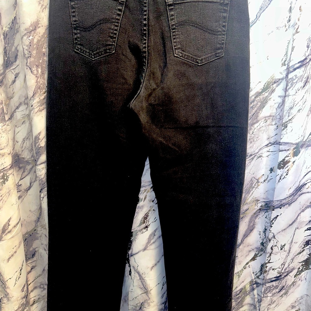 Lee Straight Leg Relaxed Waist Black denim Jeans size 12 Long 
Festival - Picture 4 of 11